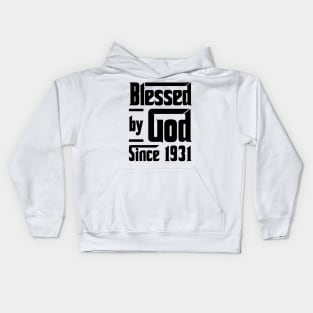 Blessed By God Since 1931 92nd Birthday Kids Hoodie